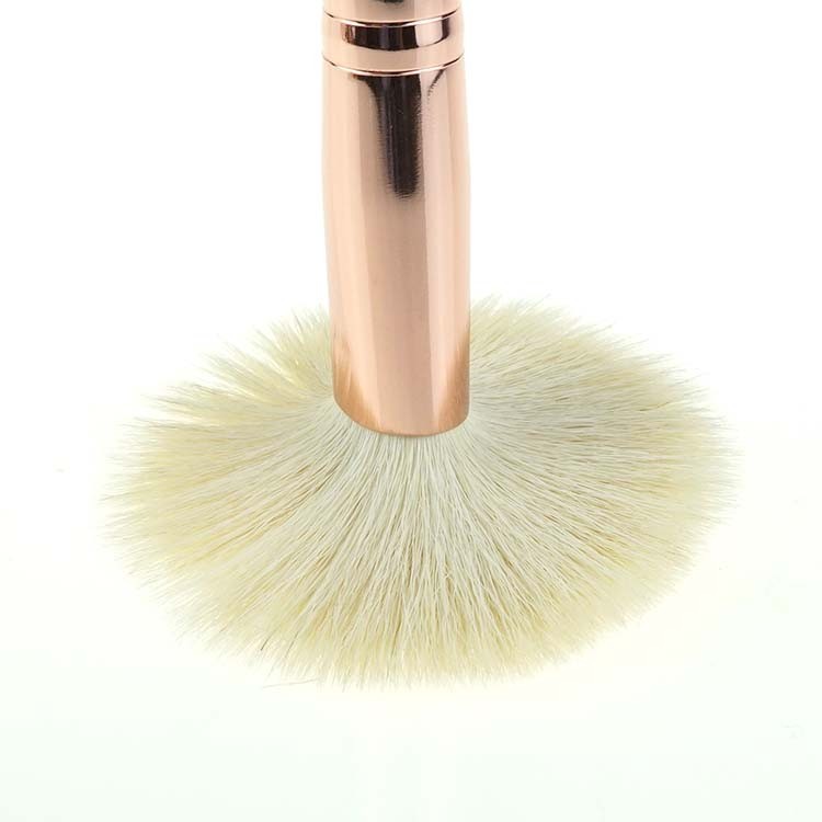 Professional rose golden makeup powder brush private cosmetics brushes makeup with pouch