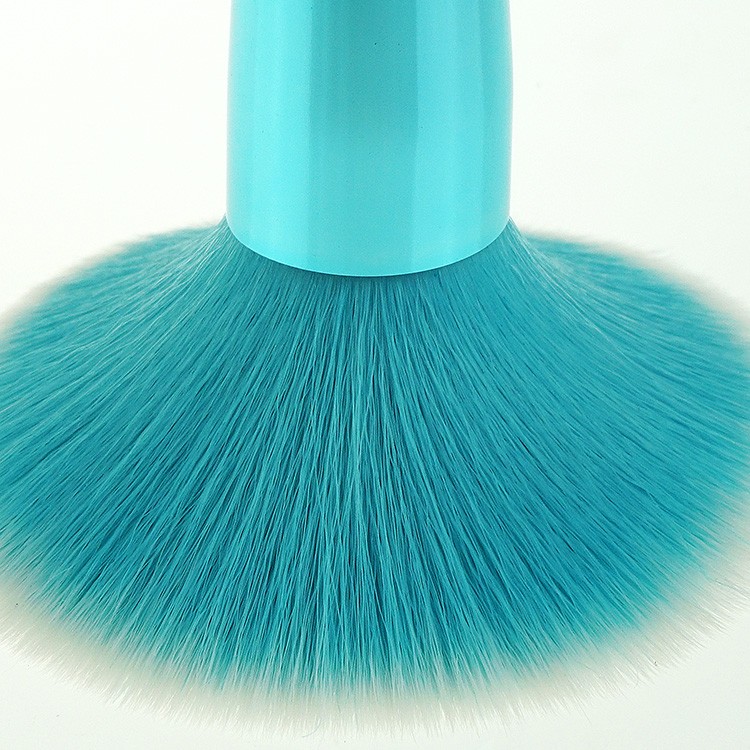 8Pcs Blue Glitter Makeup Brushes Luxury Gradient Brush With Cylinder