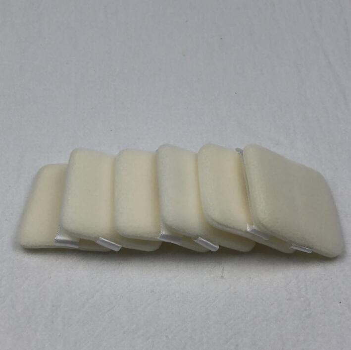 Setting Powder Beauty Accessories Square Shape Makeup Cotton Ribbon Puff Custom Logo