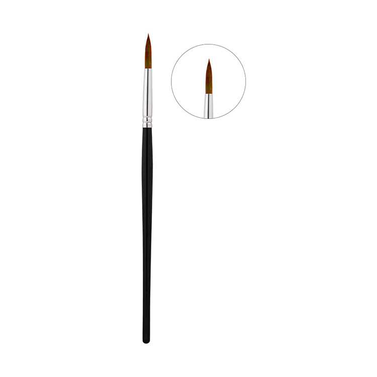 Different aize available nail art drawing gel painting wooden kolinsky acrylic nail brush