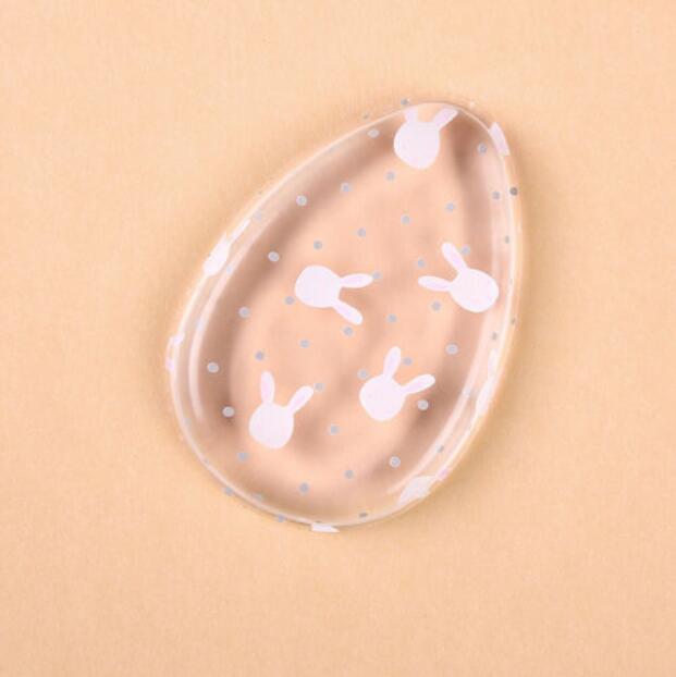 2019 new arrivals Two Color Pattern Customized Design Silicone Clear Makeup Sponge Silicone Puff