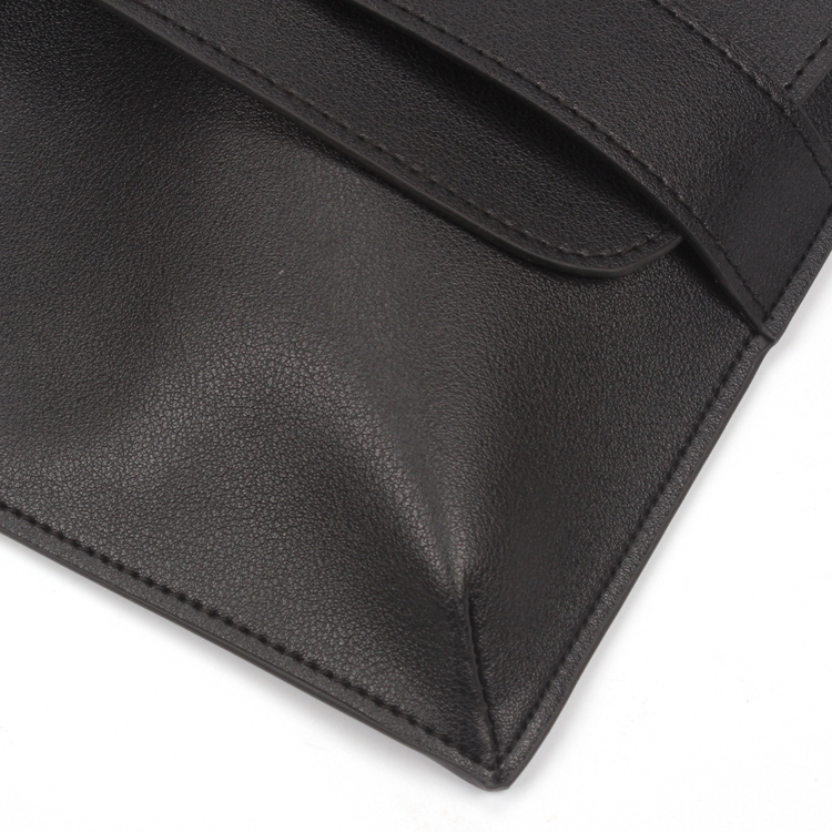 Women Fashion Side Hand Strap Pouch Clutch Bag PU Wristlet Purse