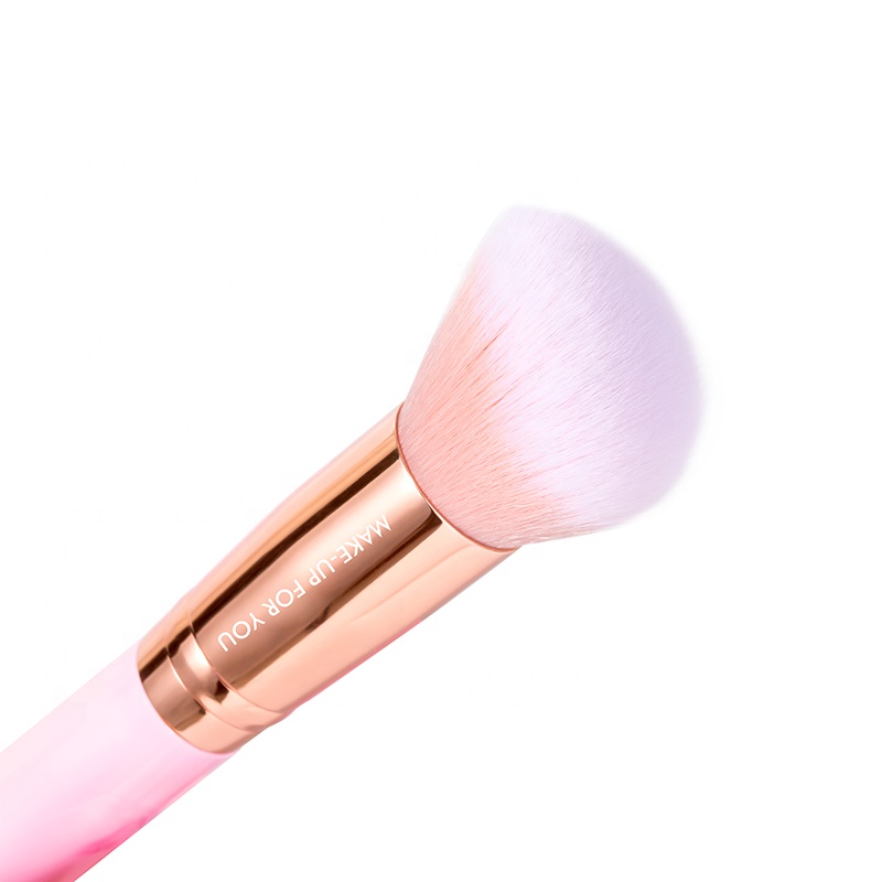 Synthetic Cosmetic Brush Own Brand Brush Makeup Profesional Pink Marble Blusher Brush