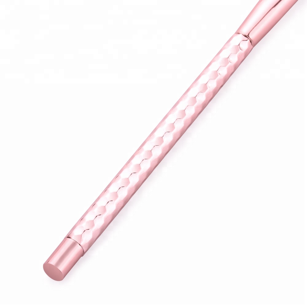 Rose Gold Eyeshadow Makeup Brush with Plastic Handle