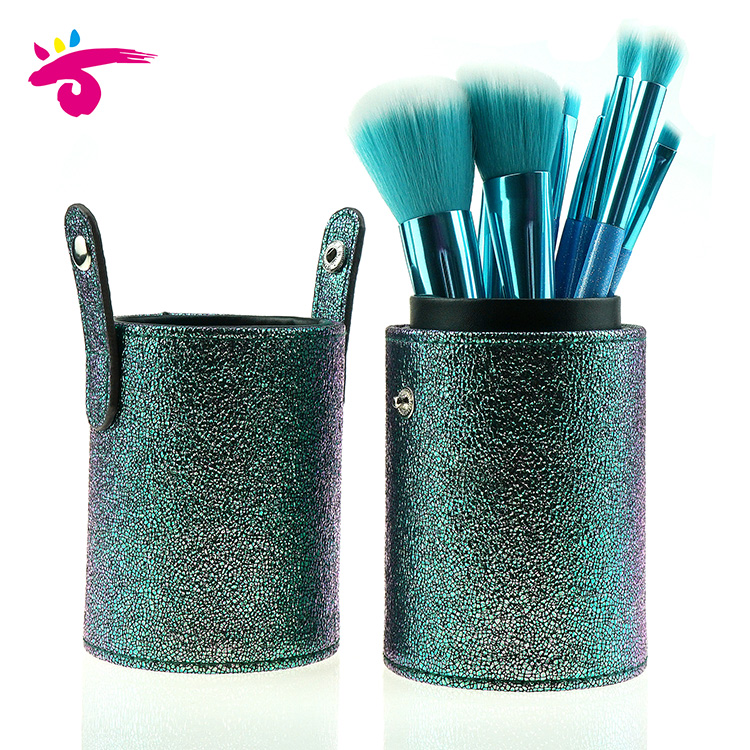 Personalized Good Quality 8PCS Travel Style Bling Makeup Brushes With Tube