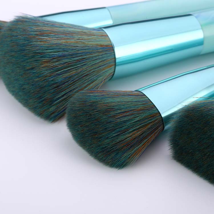 12 Pieces Mable Acrylic handle colorful Synthetic Hair makeup brush set