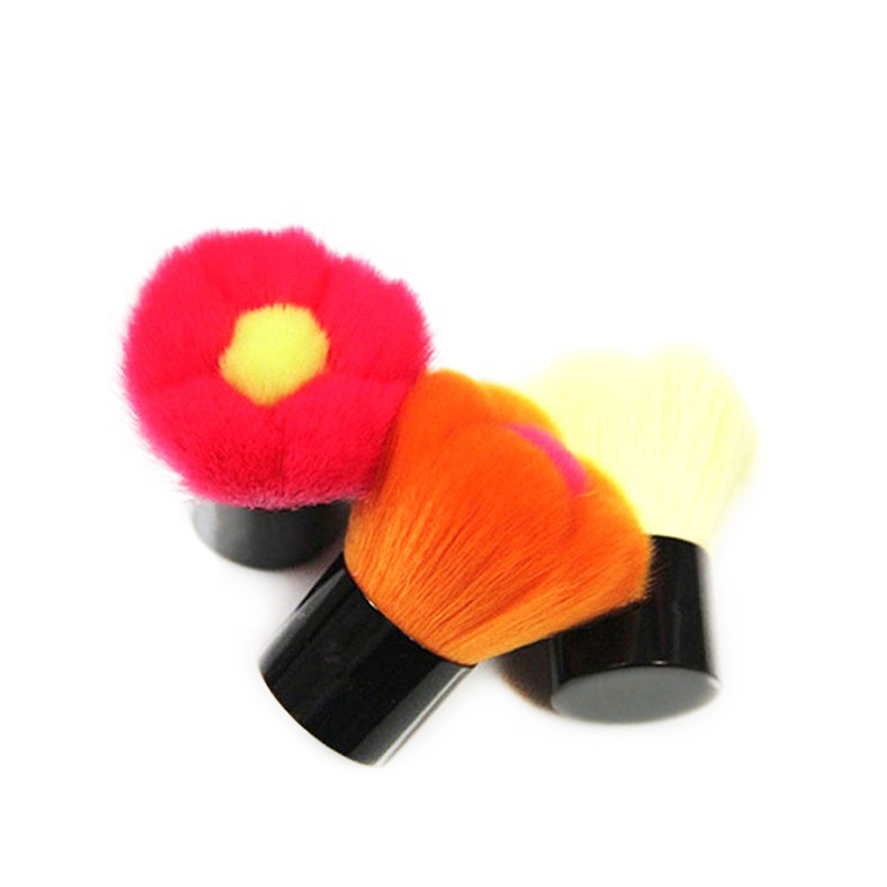 Flower Kabuki Cosmetic Brush Synthetic Mini Kabuki Brush For Loose Powder