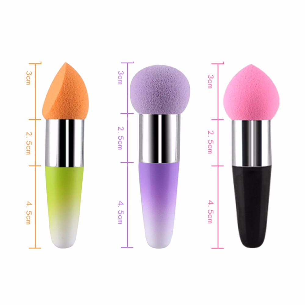 Long Handle Makeup Foundation Sponge Blender Beauty Cosmetic Puff For Flawless Cream Make Up Puff