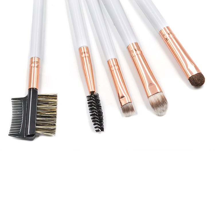 Eyeshader Eyebrow Mascara Brushes Mini White Wood Handle Eye Makeup Brushes Set