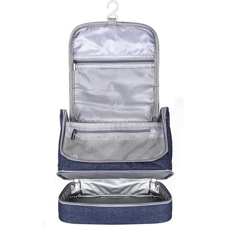 Hanging Toiletry Kit Organizer Bag Dry and Wet Separation 2-layer Makeup Cosmetic Bag for Travel