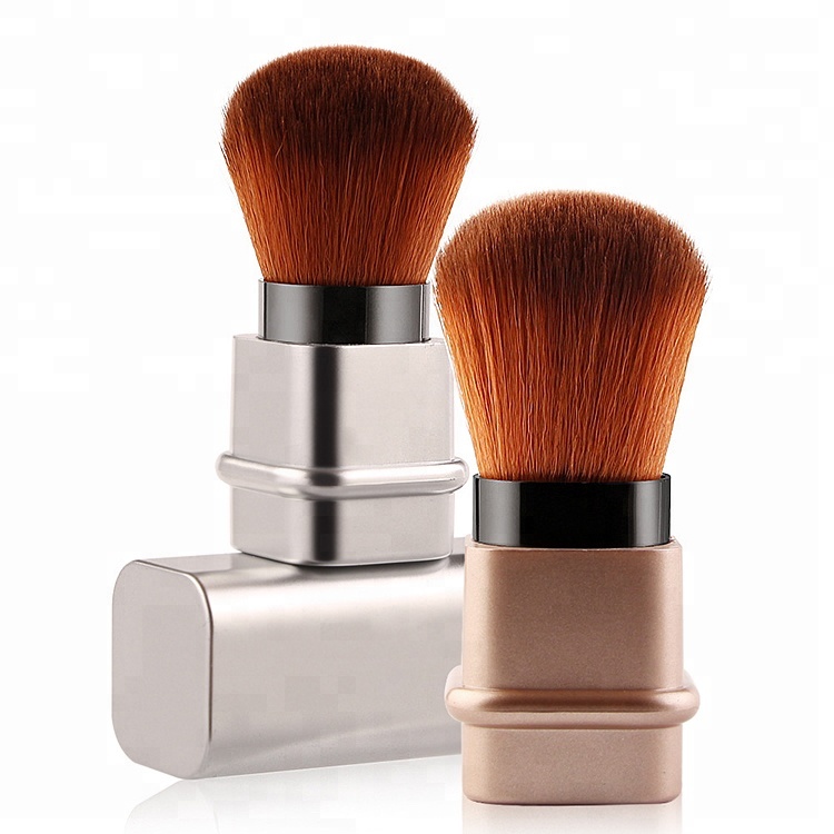 Portable Retractable Makeup Kabuki Brush Cosmetic Powder Blusher Brushes