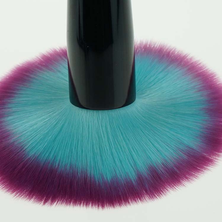 12 Pcs Blue Bling Powerder Brush Glitter Makeup Brush Set With Case
