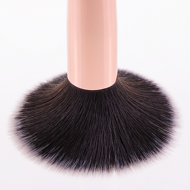 2019 best new design metal handle pink smudge make up brushes cosmetics set