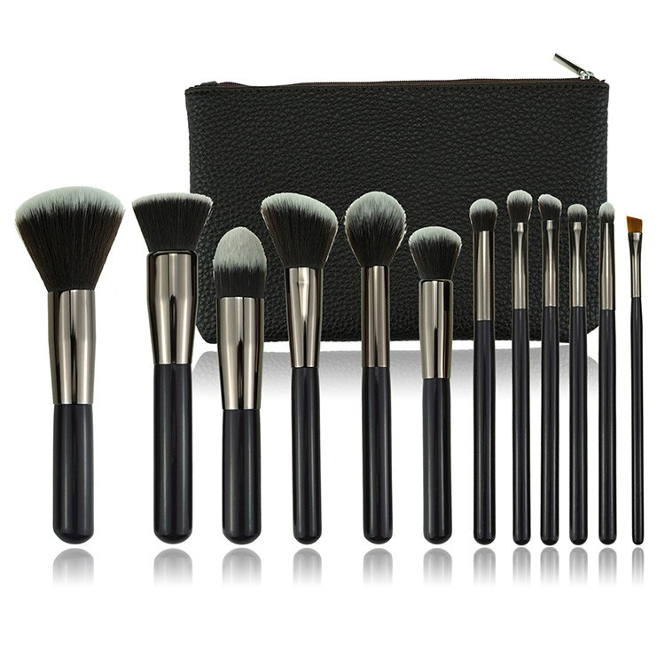 private label free samples make up powder brush cosmetics brushes makeup set with pouch bag