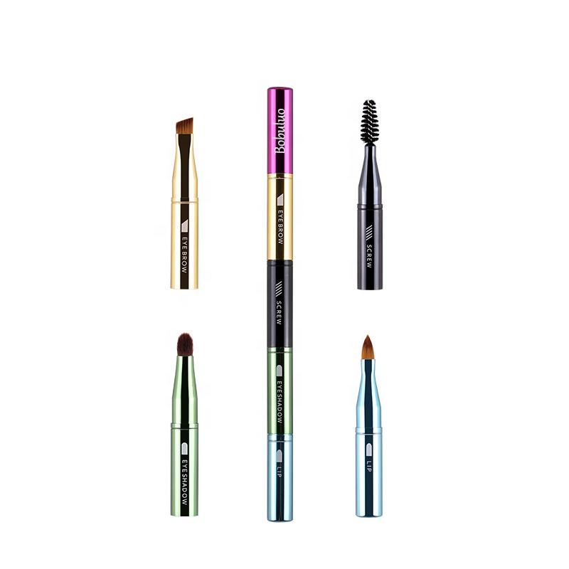 Unique 4 In 1 Metal Makeup Brush For Eye Cosmetic
