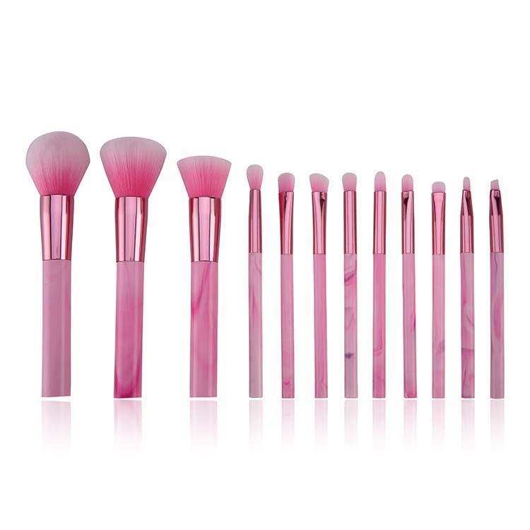 Private Label Brush 12PCS Pink Vegan Brush Set