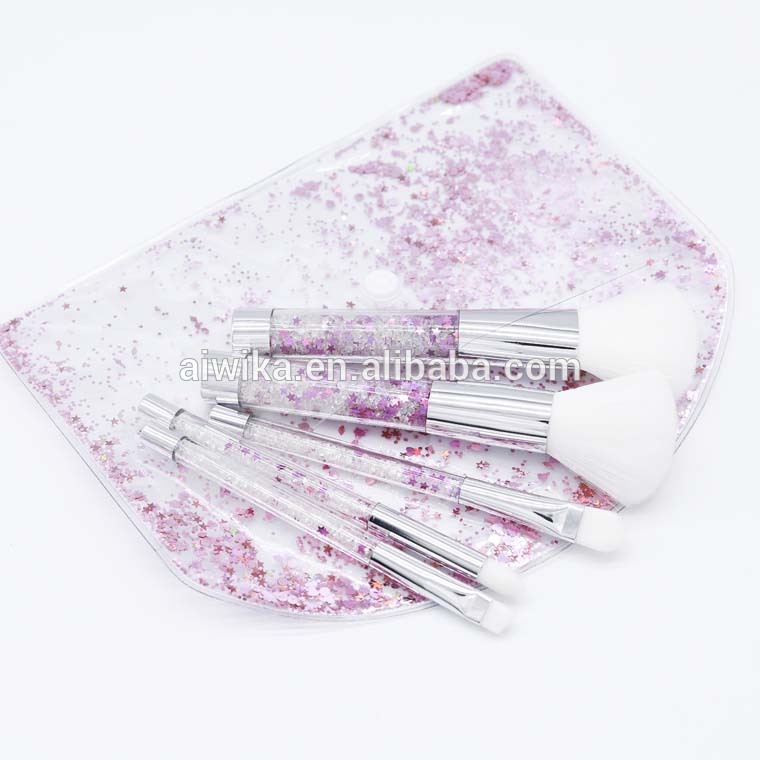 5 pcs Glitter Makeup Brush Brush Set Private Label