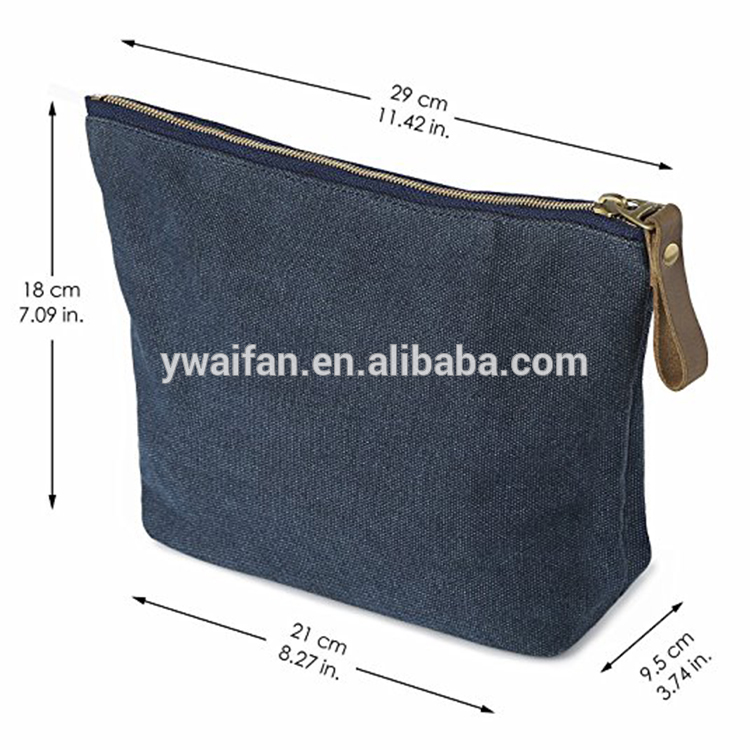 Cute Soft Cosmetic Bag Canvas Makeup Bag Pouch Purse Handbag Organizer with Zipper