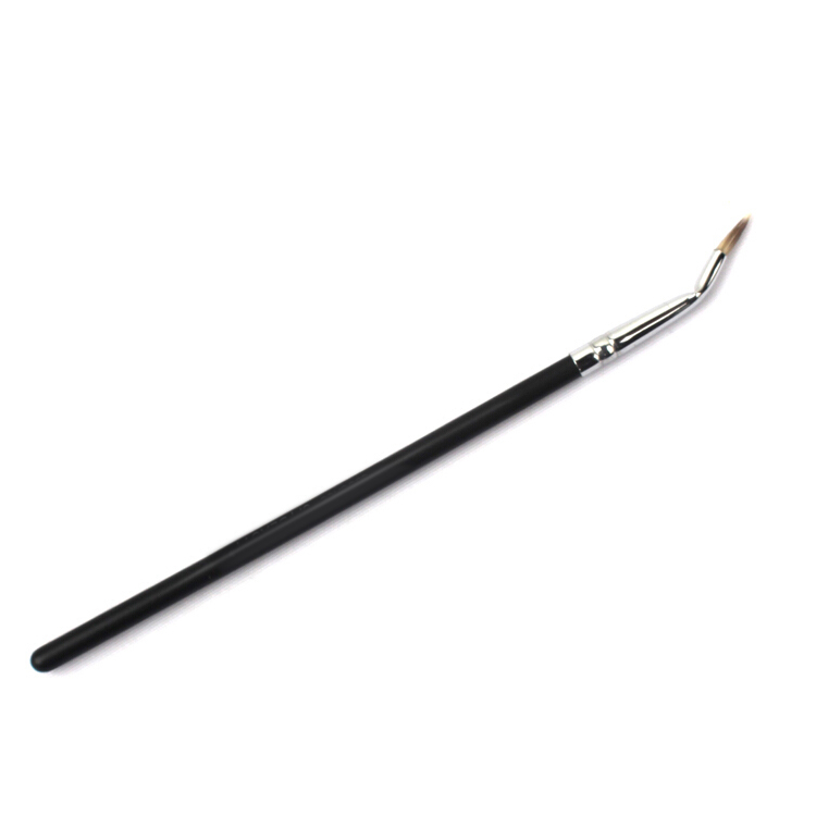 Ultra fine bent eyeliner brush with high quality synthetic hair