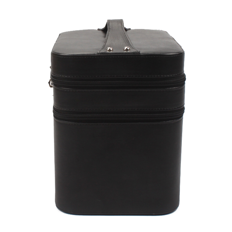 Multi Use Cosmetic Train Case Makeup Toiletry Bag Tote with Handle and Mirror for Travel
