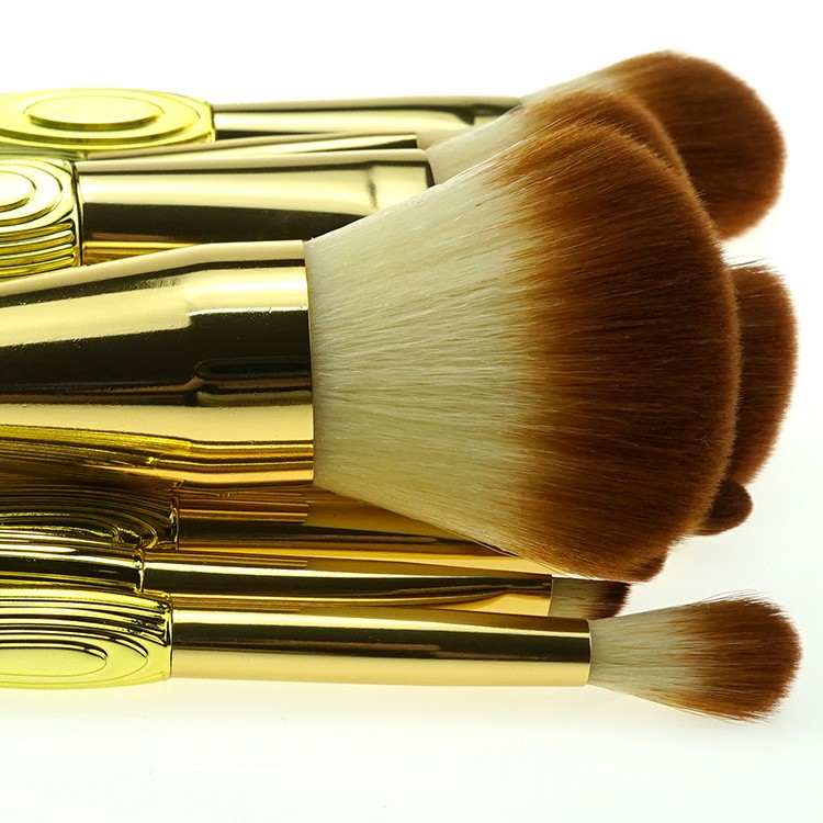 12Pcs Private Label Synthetic Soft Brushes Gold Makeup Brush Set