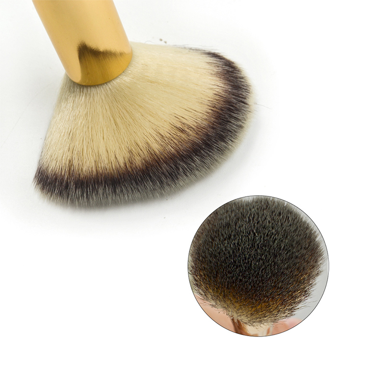 Custom Double End Cosmetics Powder Blush Brush with Goat Hair and Synthetic Hair