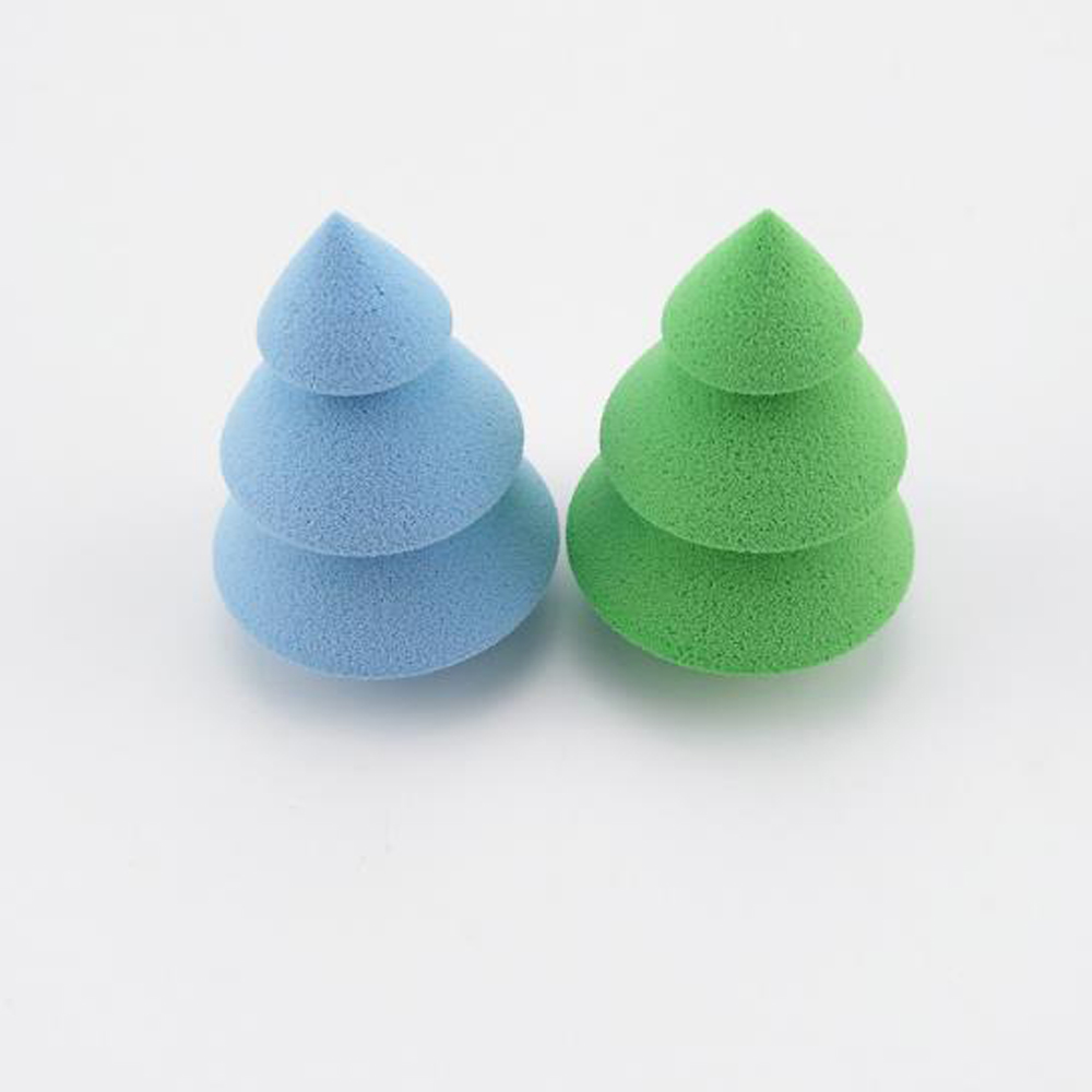 Best Functional Professional Private Label Gift Set Christmas Tree Makeup Sponge Blender