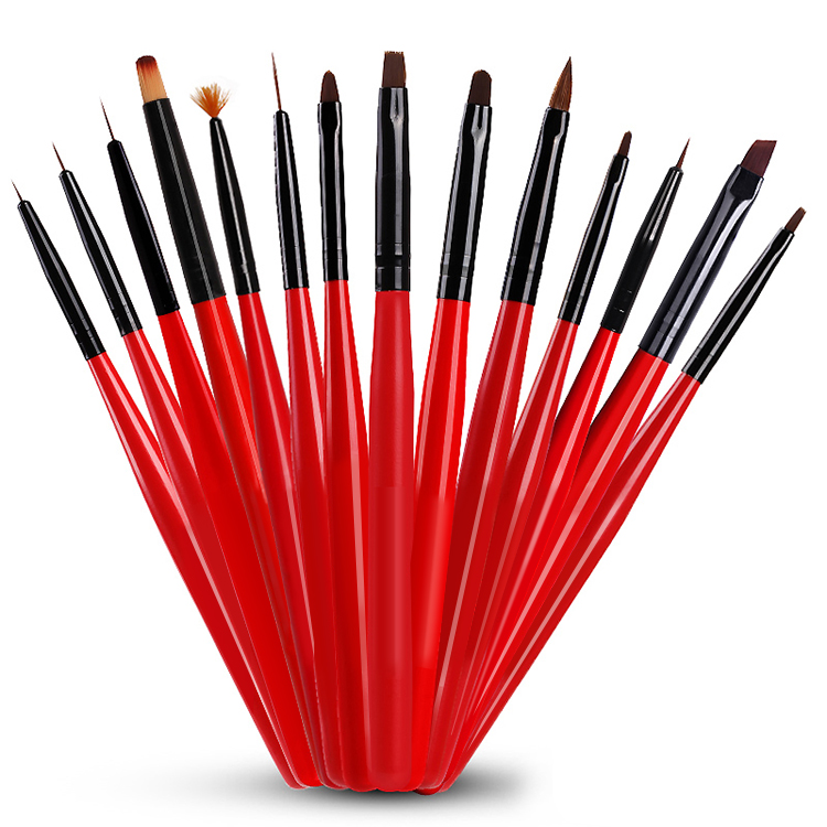 New arrival 14pcs manicure drawing pens nail art gel nail brush