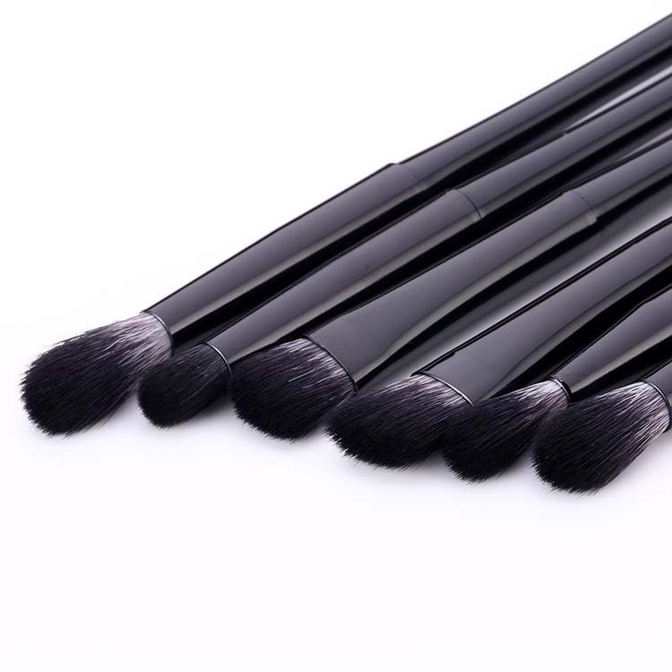 Black High Quality Synthetic Hair Personalized Custom 10 pcs Makeup Brush Set