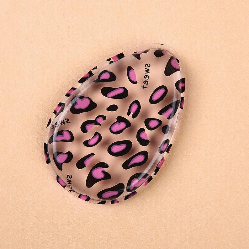 2019 new arrivals Two Color Pattern Customized Design Silicone Clear Makeup Sponge Silicone Puff