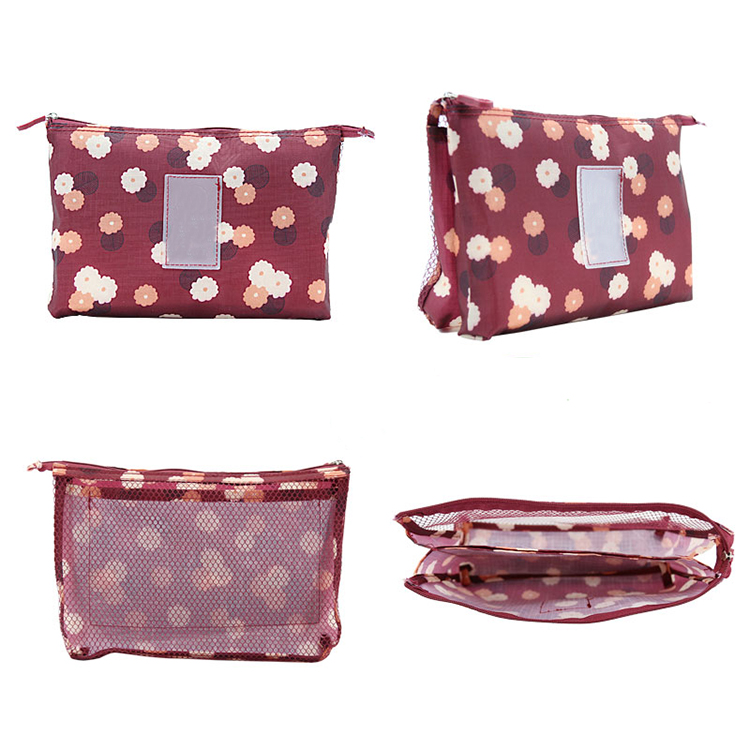 Women Multifunction Mesh Makeup Bag Travel Lady Storage Cosmetic Toiletry Bag Organizer Purse Pouch Clutch