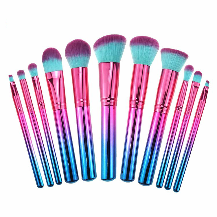 Latest Fades 11PC Rainbow Brush Set Makeup Tools You Must Have