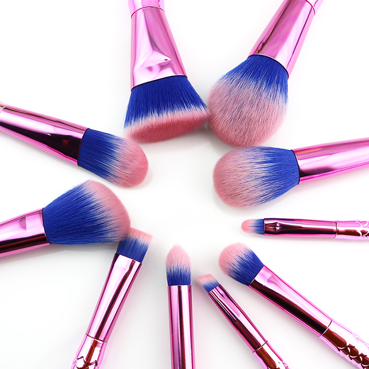 Low MOQ 2018 New Mermaid Cosmetic Brush for Makeup