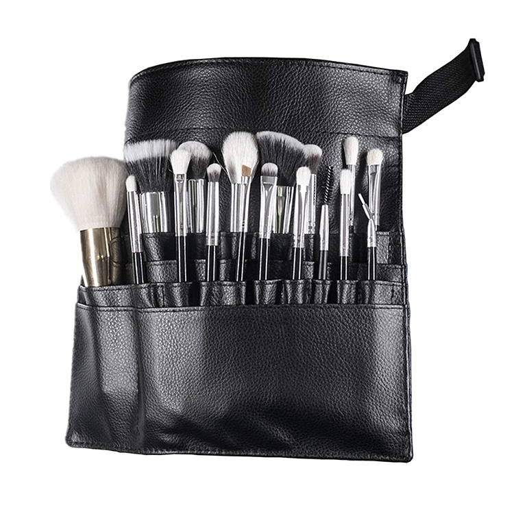 22 Pockets Makeup Brush Belt Professional Cosmetic Makeup Brush Bag with Belt Strap Makeup Apron