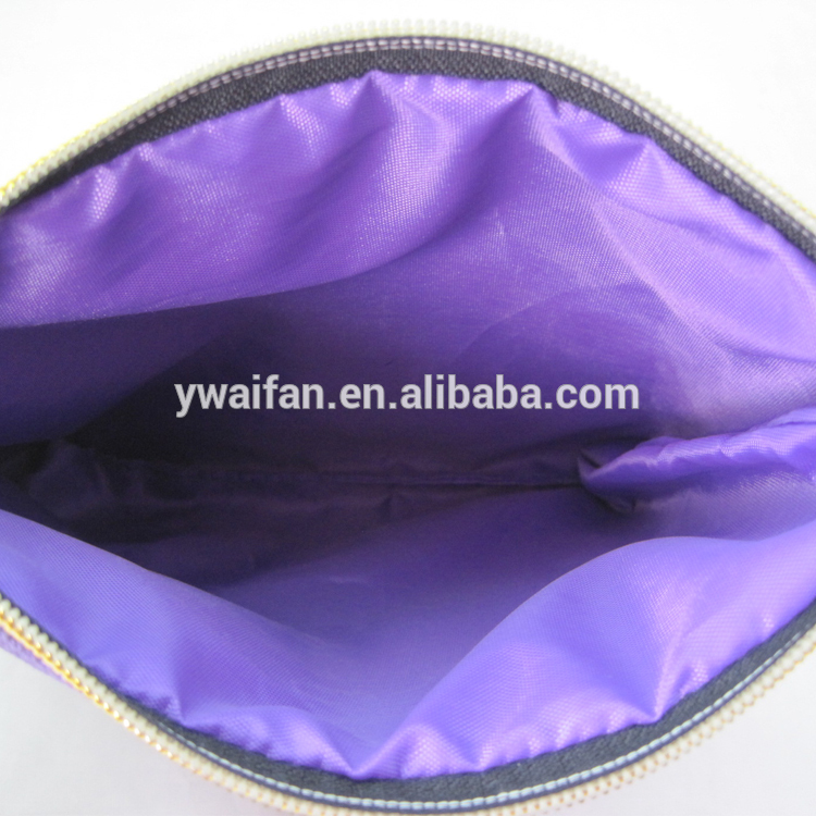Wholesale Metal Zipper Pouch Blank Canvas Cotton Makeup Cosmetic Bag