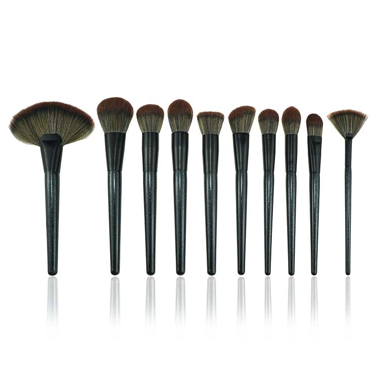 21PCS Black Glitter Makeup Brush Set With Custom logo Cosmetic brushes