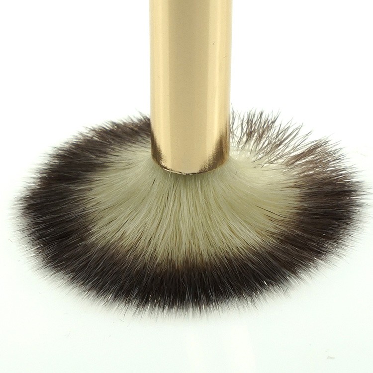 Custom logo ice breaking plastic handle gold 6pcs makeup brush set