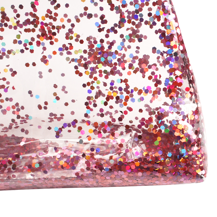 Shiny Crystal Liquid Bag PVC Glitter Cosmetic Bag Quicksand Glitter Bling Pouch