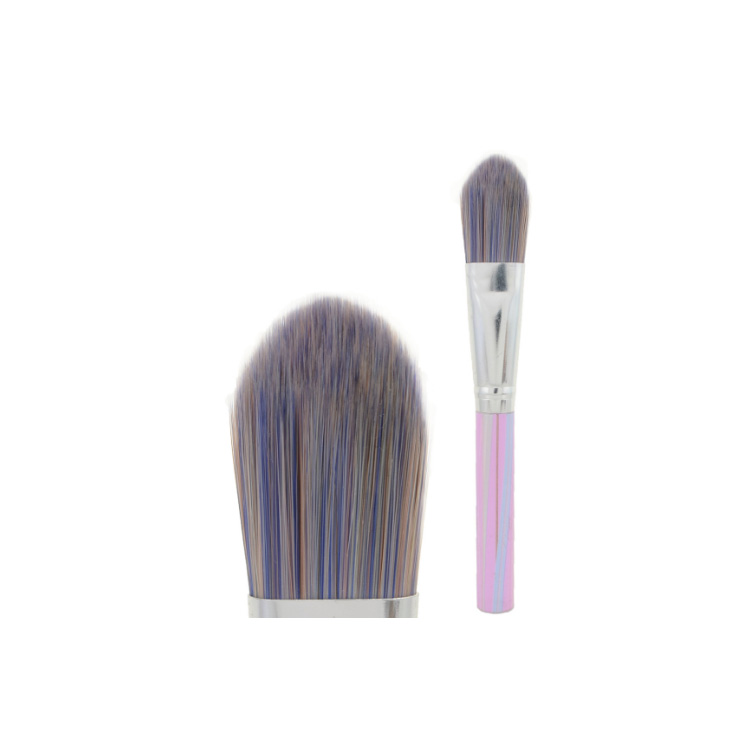 Wood handle single facial mask brush with synthetic hair