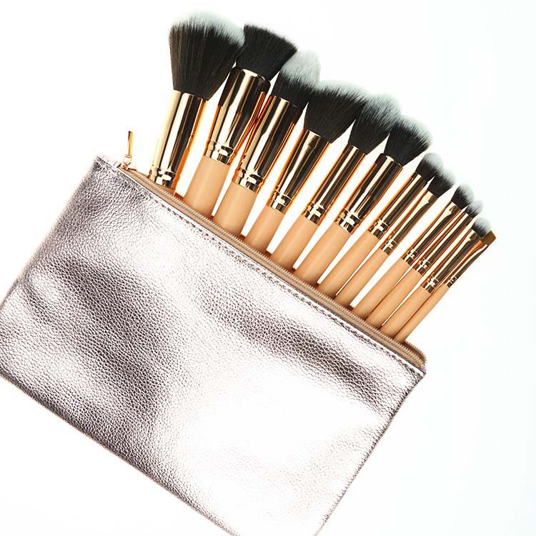 12Pcs Professional Makeup Brushes Your Own Brand Rose Golden Brush