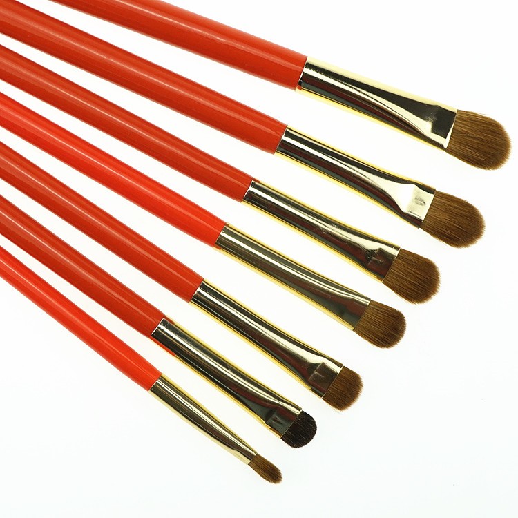 Shenzhen Factory Price Custom High Quality 32Pieces Orange Professional Makeup Brush Belt Set