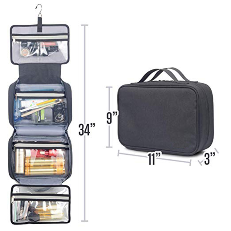 Hanging Travel Toiletry Bag for Men and Women Makeup Cosmetic Bag Pouch Bathroom and Shower Organizer Kit