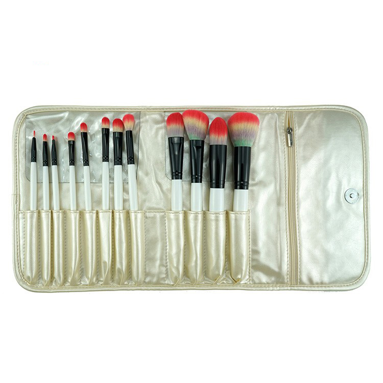 Factory wholesales private label white make up brushes makeup cosmetic brush set