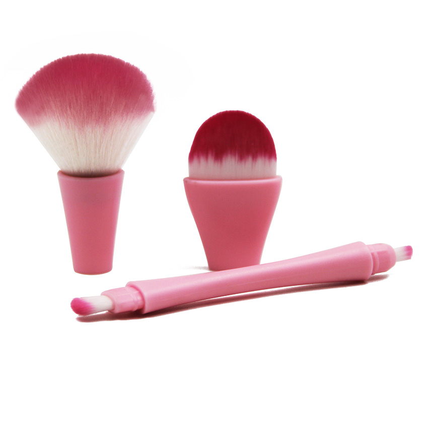 4 in 1 hot sale multifunction professional pink/rose gold makeup brush