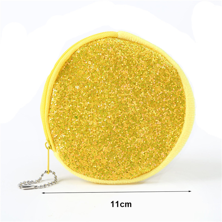 Sequins Kids Coin Purse Children Mini Cartoon Wallet Girls Small Ring Rounded Glitter Pouch
