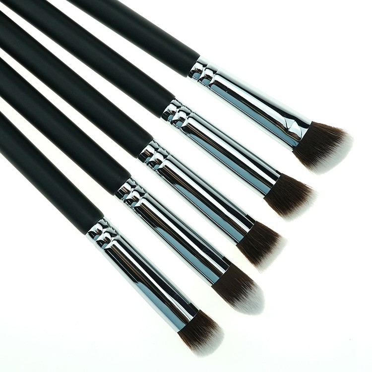 10Pcs Black Brush Foundation Kabuki Makeup Label Brushes