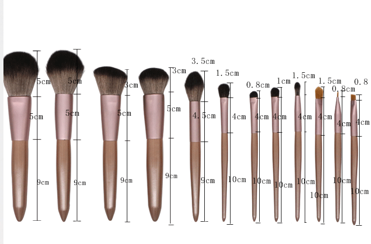 Custom Makeup Brush Set Private Label Make Up Brushes Natural Hair