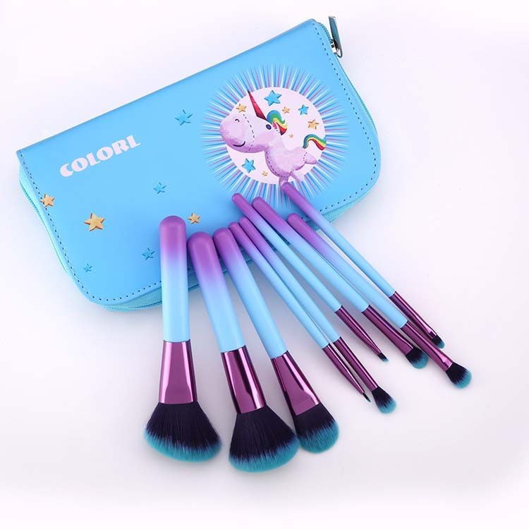 Cheap beauty cosmetic brushes kit Makeup Brush with PU bag