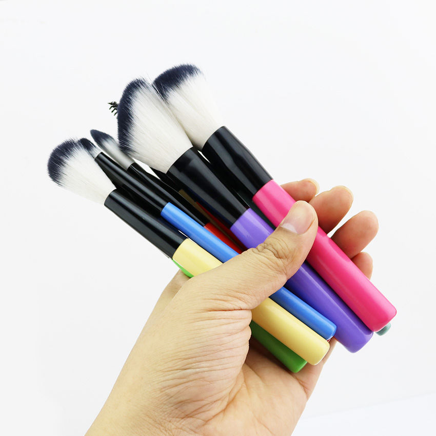Custom private label cosmetic brush set 10pcs rainbow makeup brushes