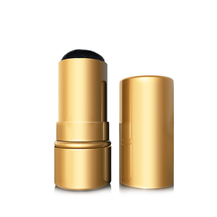 Cosmetic Tools Supplier Gold Metal Handle Retractable Makeup Kabuki Powder Brush